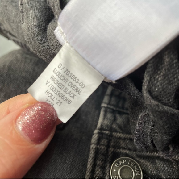 Gap - Slouchy Overalls Washed Black Crop Length XL - Picture 10 of 10